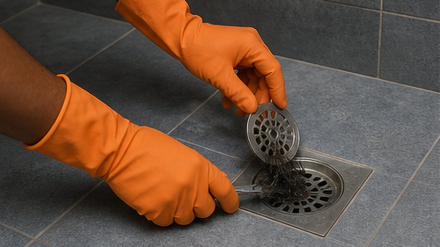 Bad smell from bathroom drain