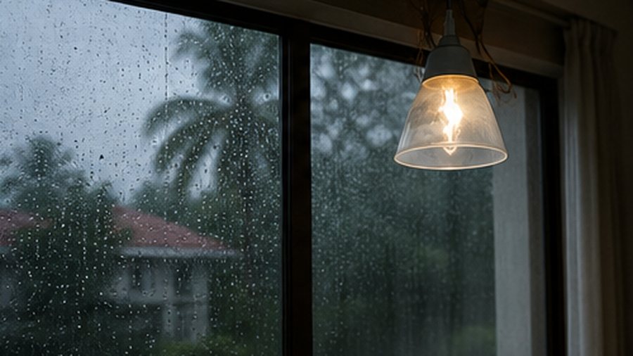 Lights flickering during rain in Trivandrum