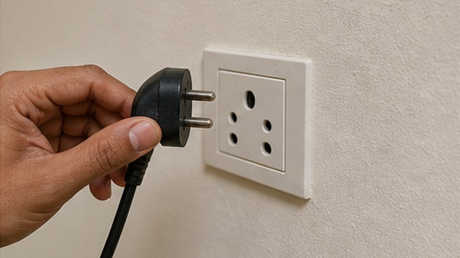 Socket sparks when you plug something in