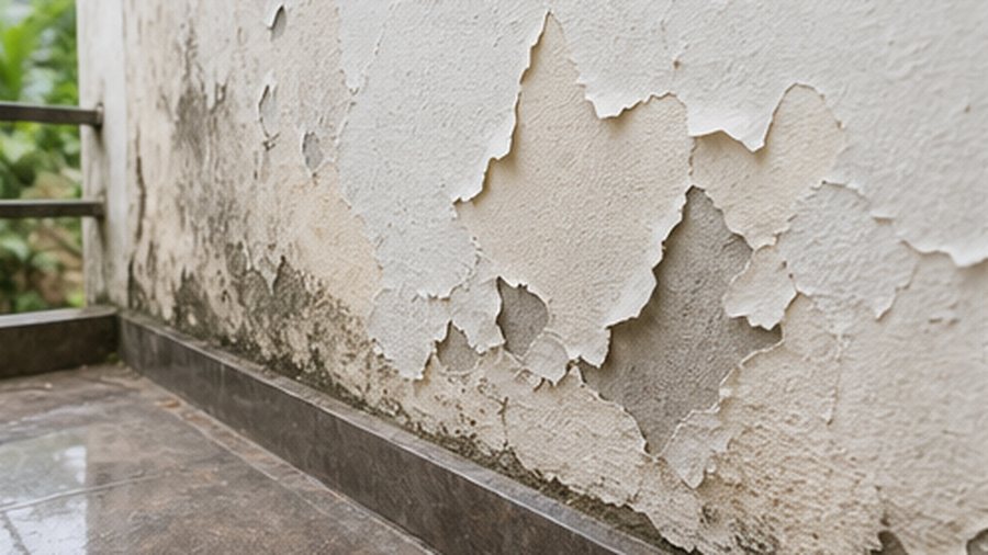Wall paint peeling after monsoon