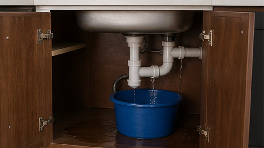 Water leaking under the kitchen sink: first checks